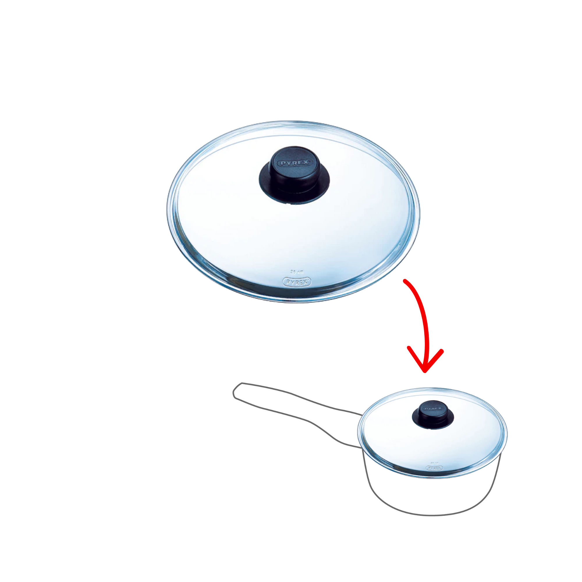 Couvercle en verre non compatible micro-ondes - Classic