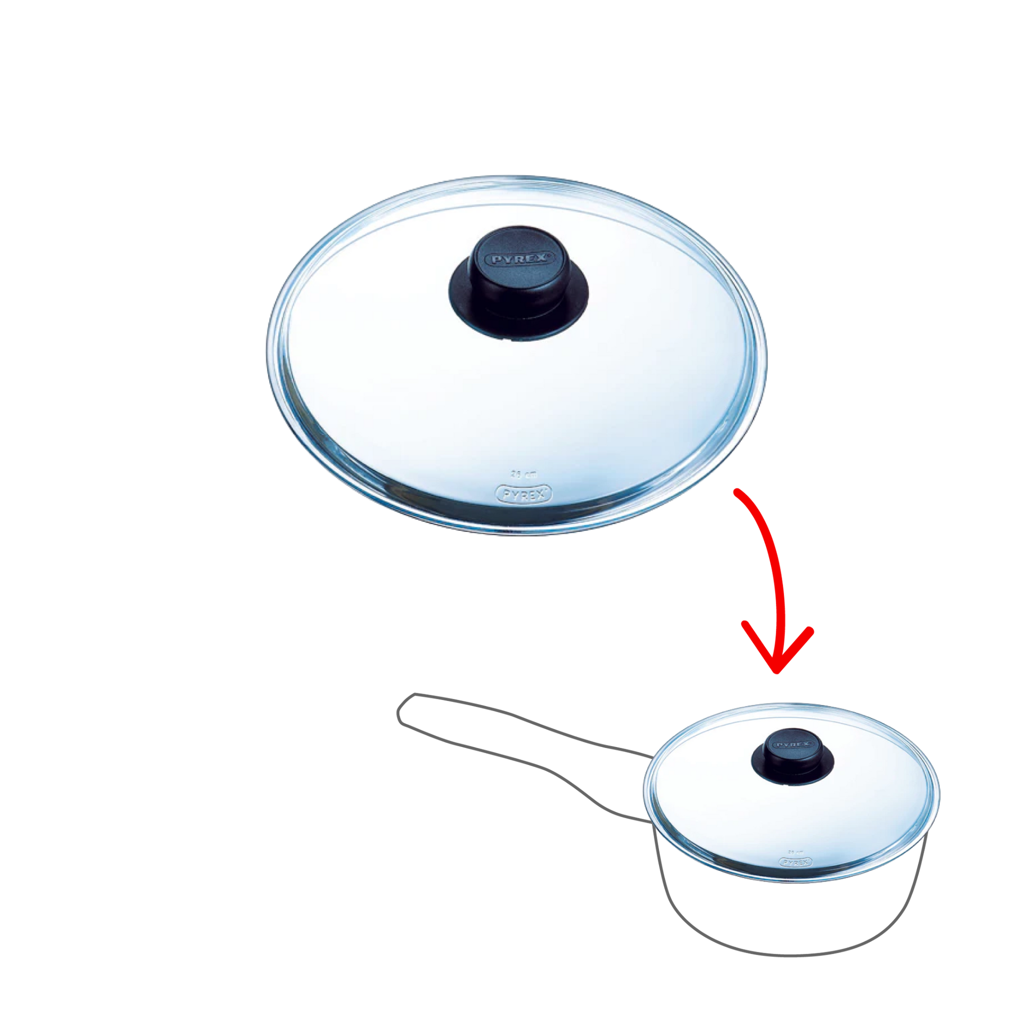 Couvercle en verre non compatible micro-ondes - Classic