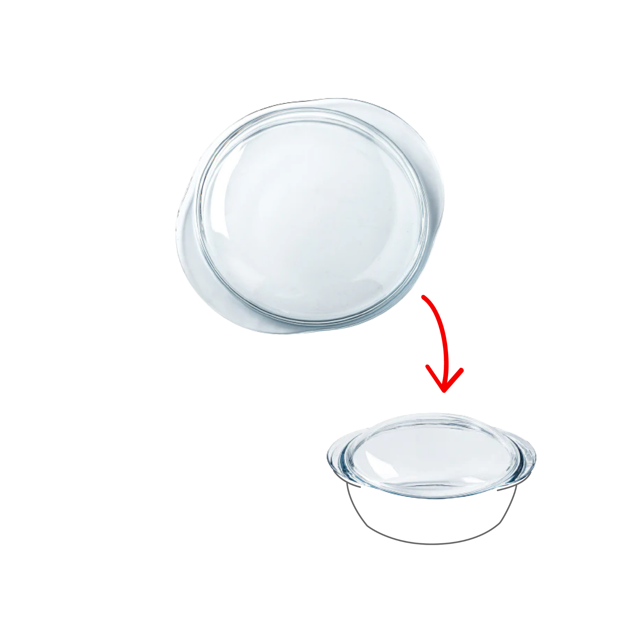 Couvercle de rechange Cocotte Ronde en verre