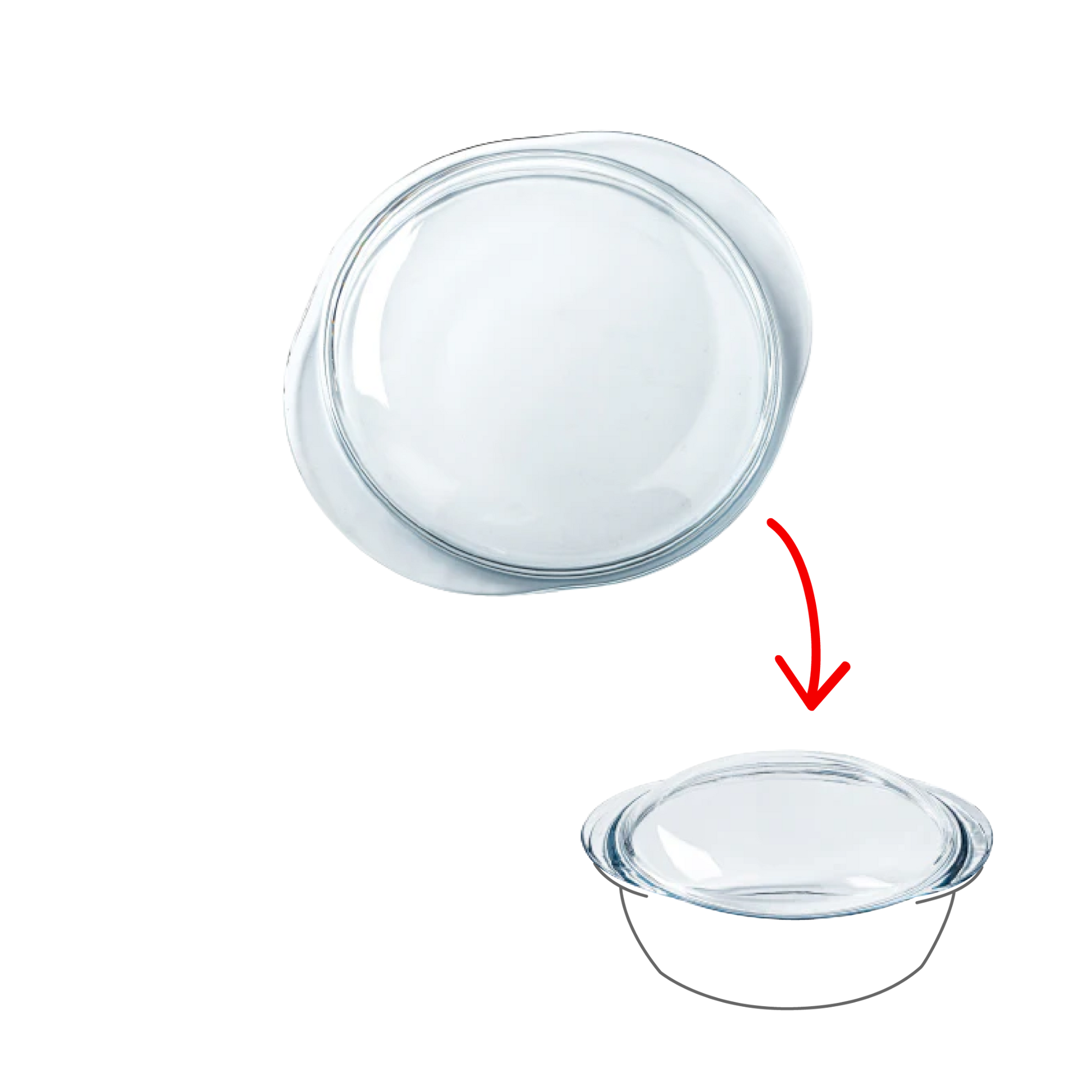 Couvercle de rechange Cocotte Ronde en verre