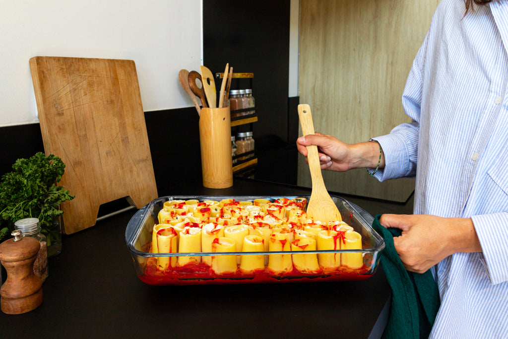 Plat à four rectangulaire en verre - spécial lasagnes