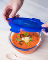Cook&Go - Boîte de conservation en verre ronde couvercle étanche