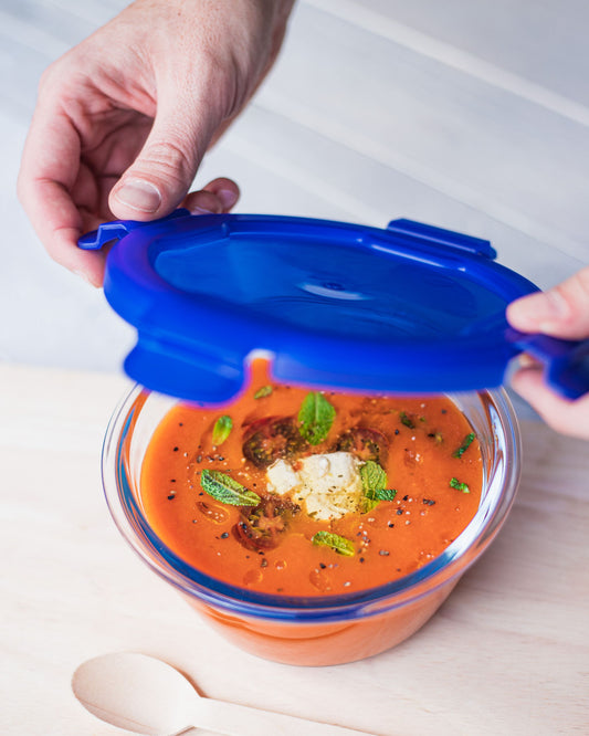 Cook&Go - Boîte de conservation en verre ronde couvercle étanche