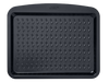 Plaque de cuisson rectangulaire avec revêtement anti-adhésif de couleur noire, vue de haut.