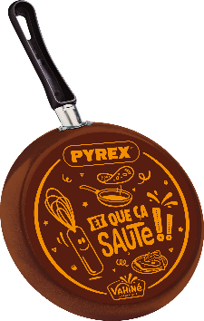 Crêpière Pyrex Festive non-inductive décor Vahiné