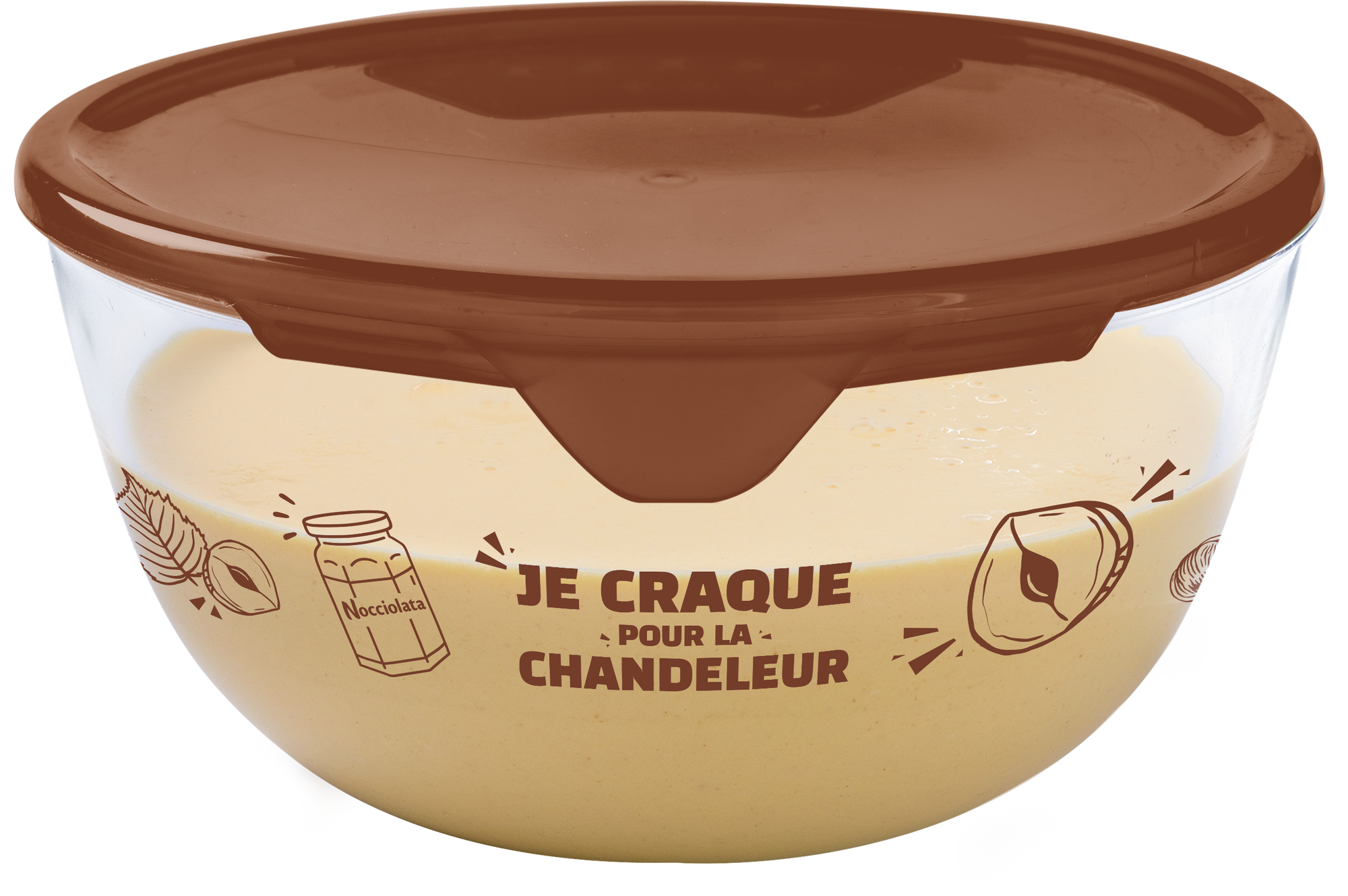 [Edition Limitée 2025] Jatte verre 2L avec couvercle - Nocciolata
