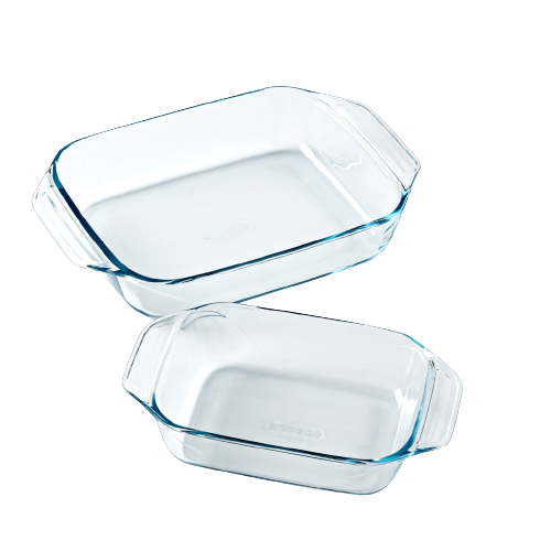 Plat four rectangulaire en metal avec prise en main facile - asimetriA -  35x27cm - PYREX - Ballou