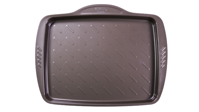 Plaque de cuisson en métal avec prise en main facile 35x27 cm - asimetriA