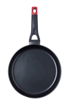 Poêle de couleur noire Pyrex® vue de haut en aluminium avec un revêtement anti-adhésif.