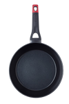 Poêle profonde de couleur noire Pyrex®  vue de haut en aluminium avec un revêtement anti-adhésif.