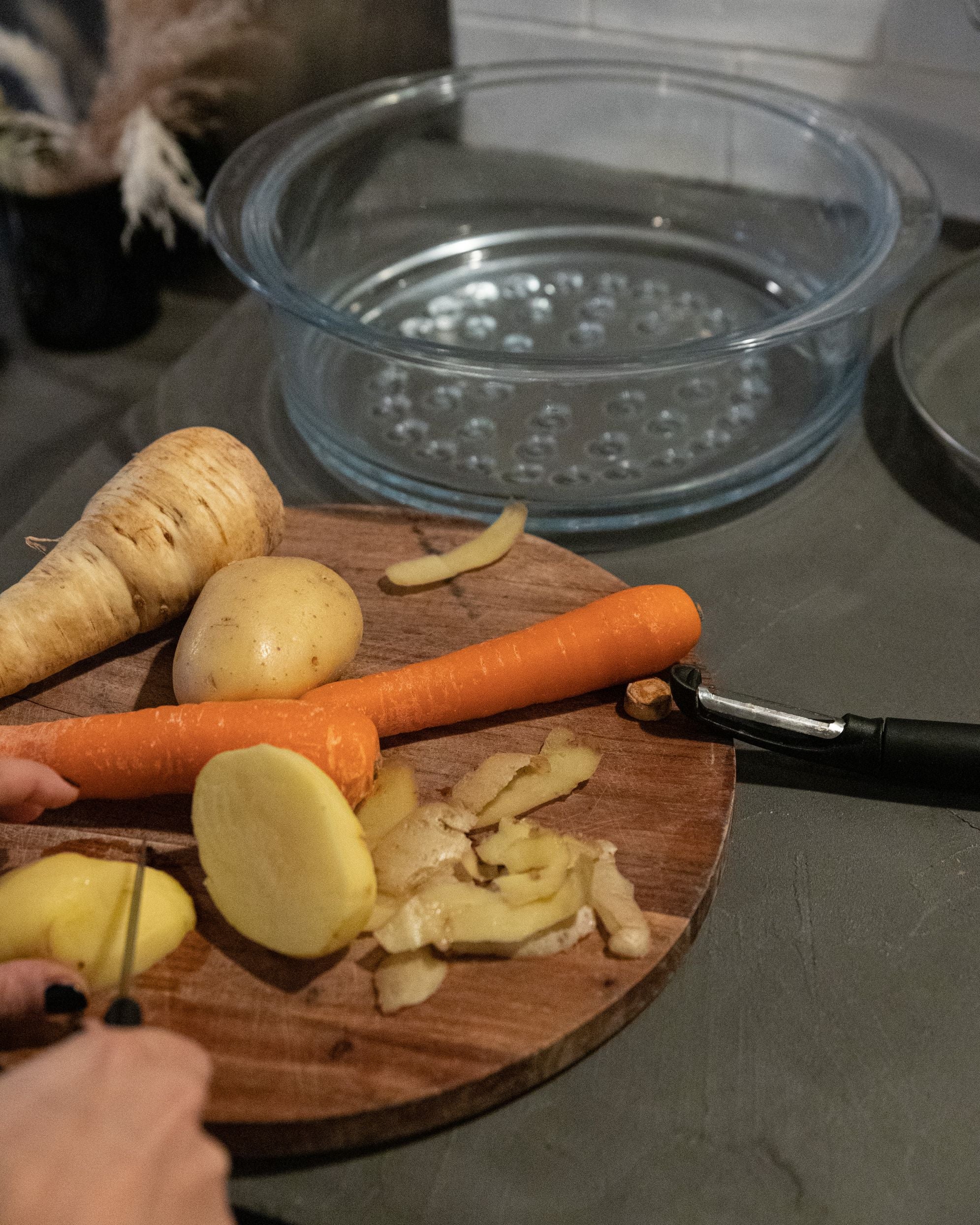 Panier vapeur en verre