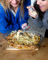 Plat à four ovale en verre avec larges poignées