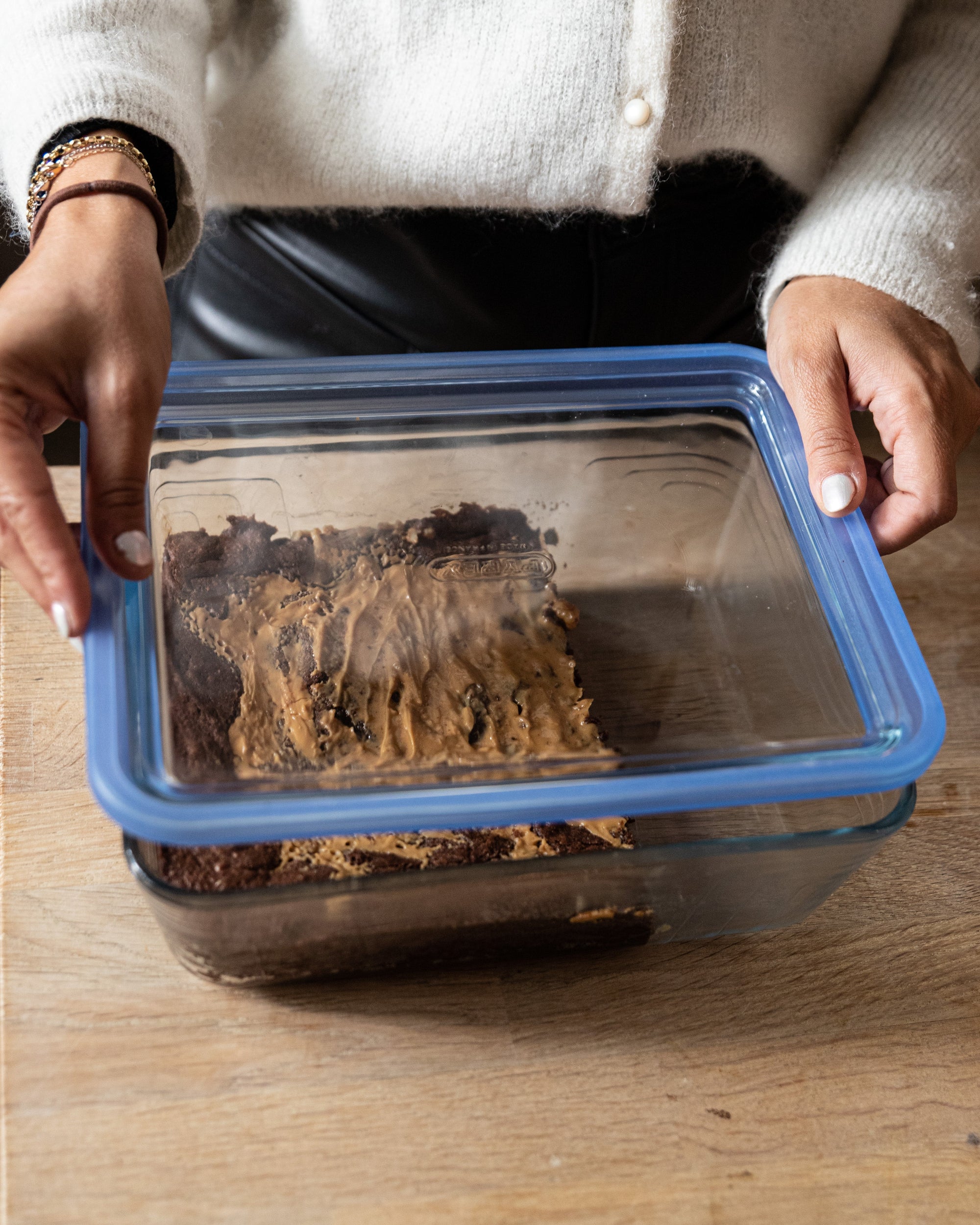 Zero Plastic - Lot de 3 Boites de conservation avec couvercle en verre rectangulaire