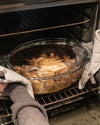 Cocotte ovale en verre grand format