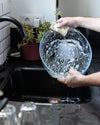 Plat à four ovale en verre avec larges poignées