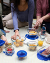 Cook & Go - Lot de 3 Lunch Box en verre cm avec couvercle hermétique