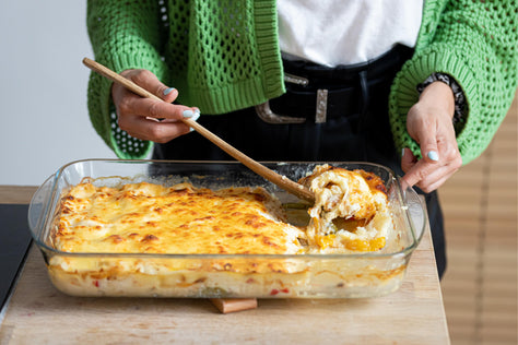 Plat à lasagne rectangulaire avec anses