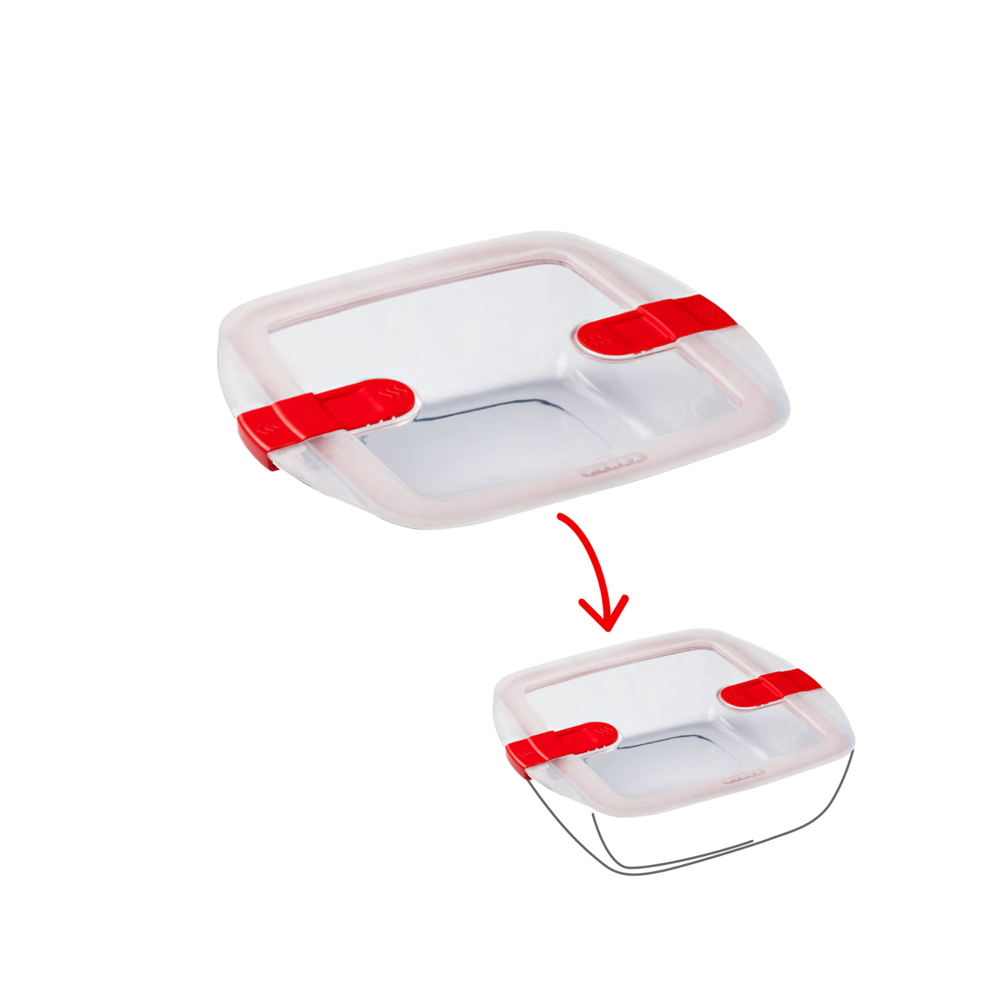 Cook&Heat - Couvercle de rechange carré avec valves vapeur