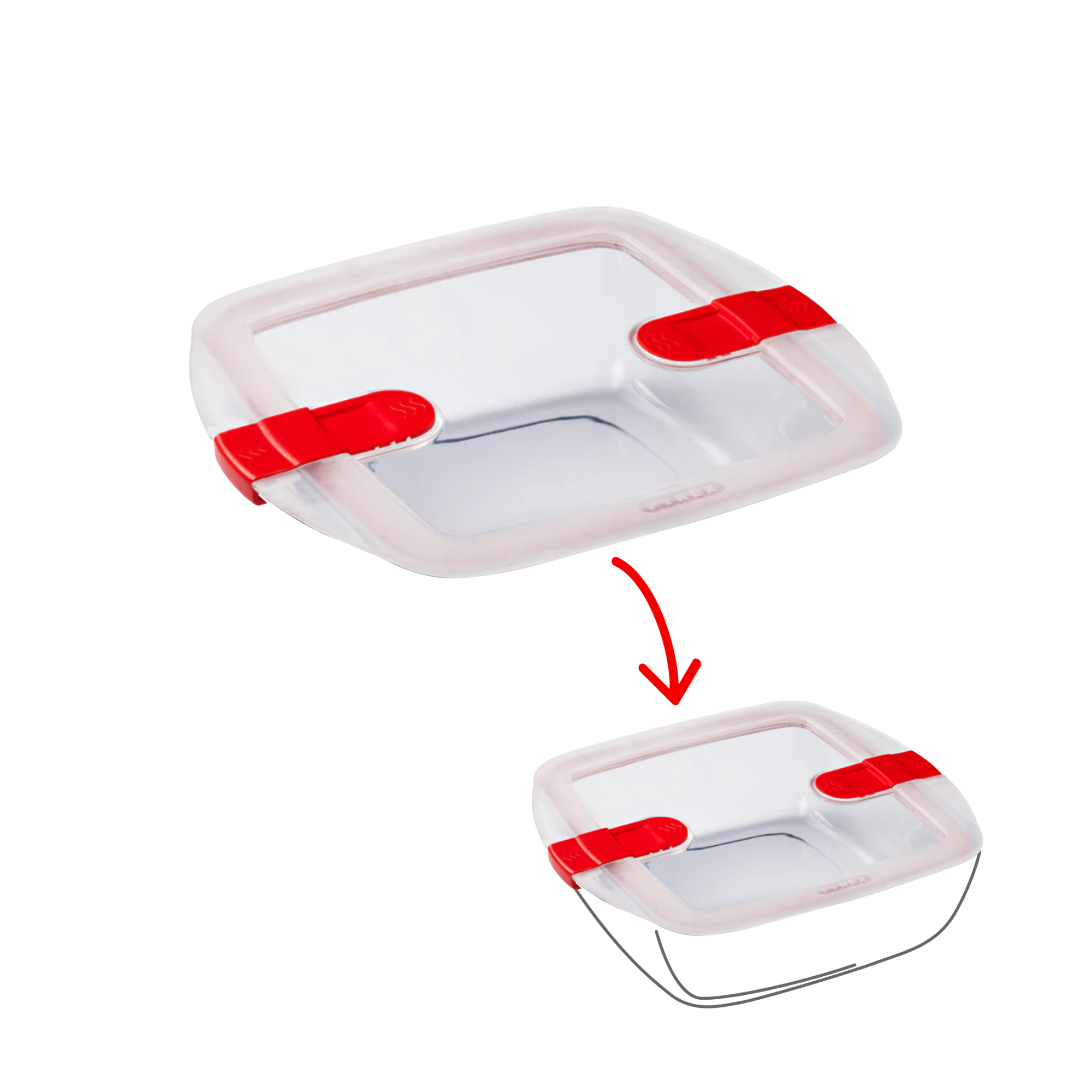 Cook&Heat - Couvercle de rechange carré avec valves vapeur