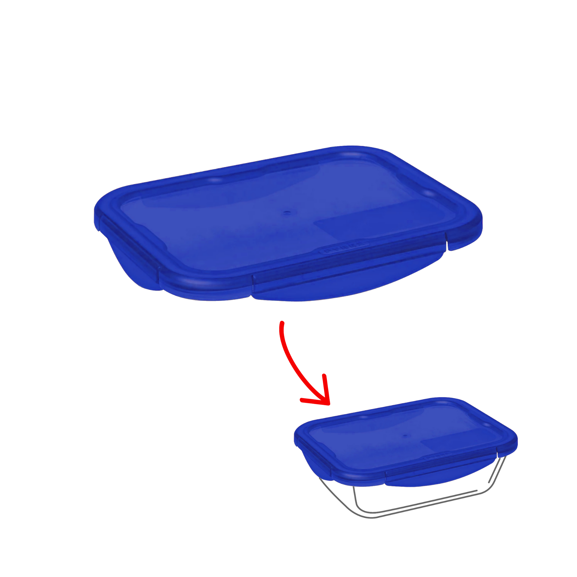 Cook&Go - Couvercle de rechange rectangulaire