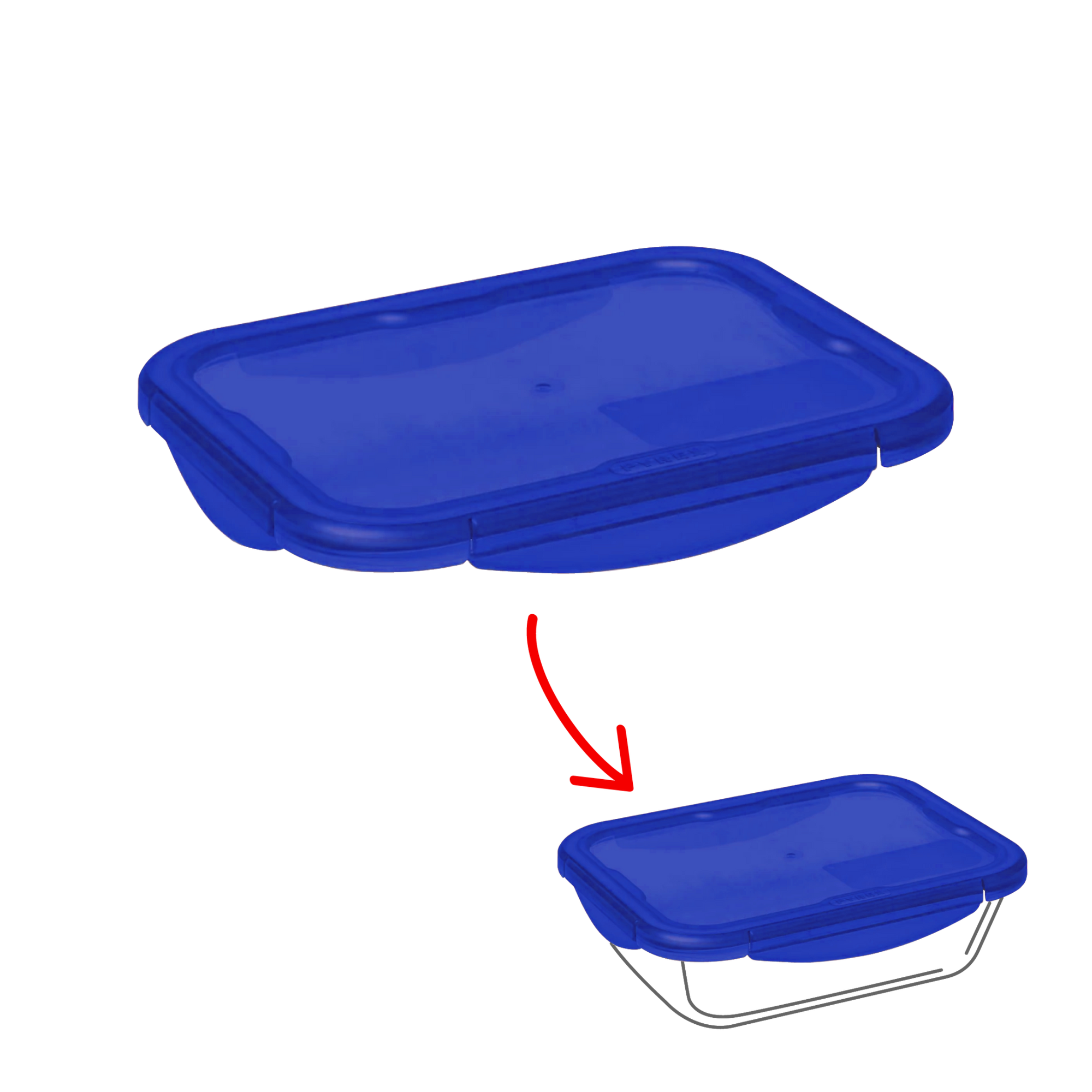 Cook&Go - Couvercle de rechange rectangulaire