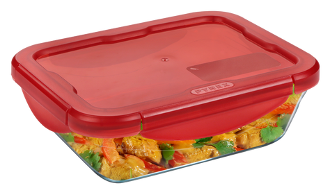 Lunch Box Pyrex® en verre avec couvercle étanche 12 x 12 cm- 0,8 L, Cook &  Go - Conservation des aliments - Achat & prix