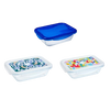 [Edition Limitée] Cook & Go - Lot de 3 Lunch Box en verre avec couvercle hermétique
