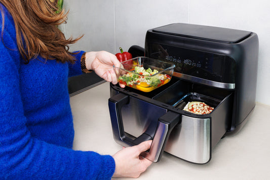 Plat en verre carré - Compatible "air fryer" (friteuse à air chaud)
