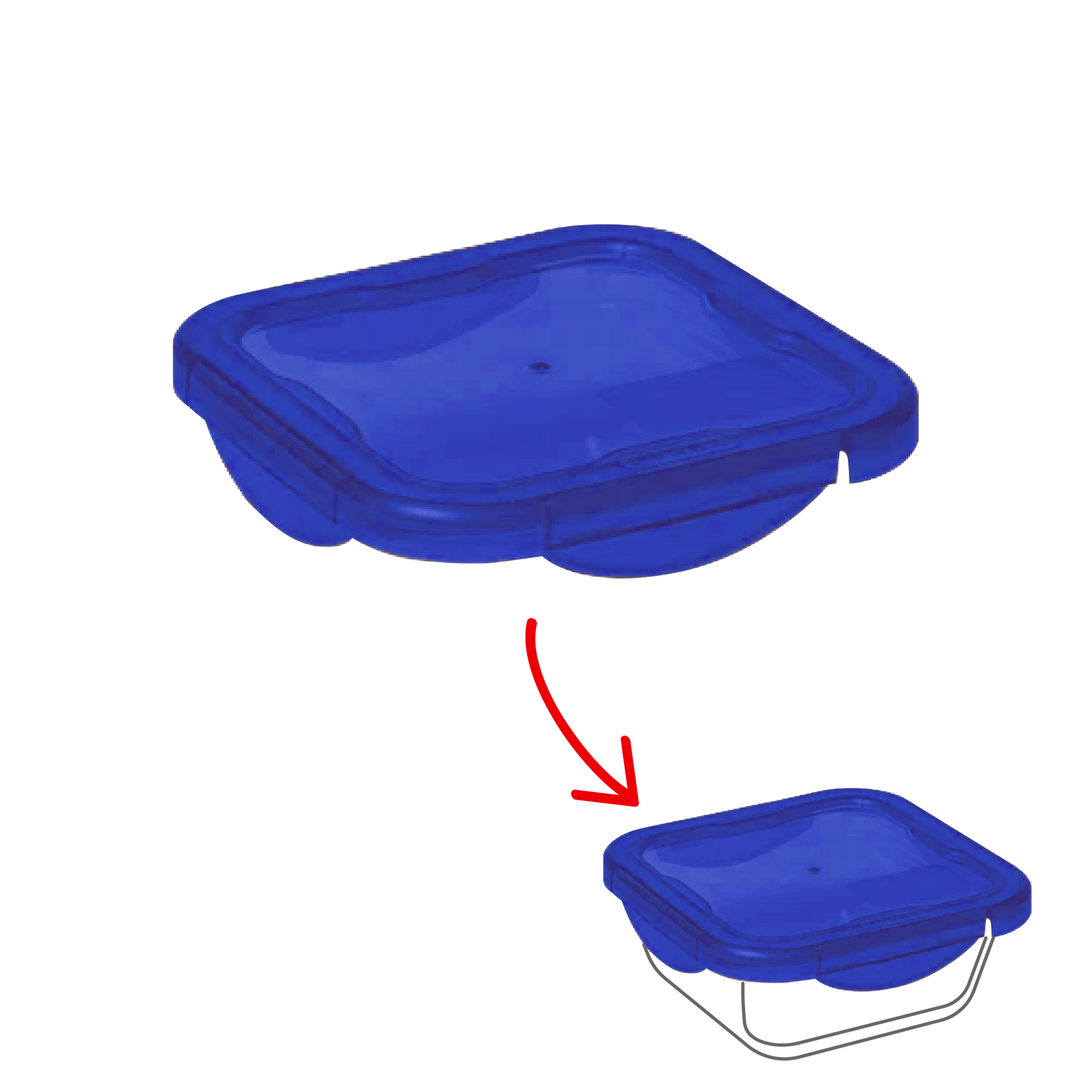 Cook&Go - Couvercle de rechange carré