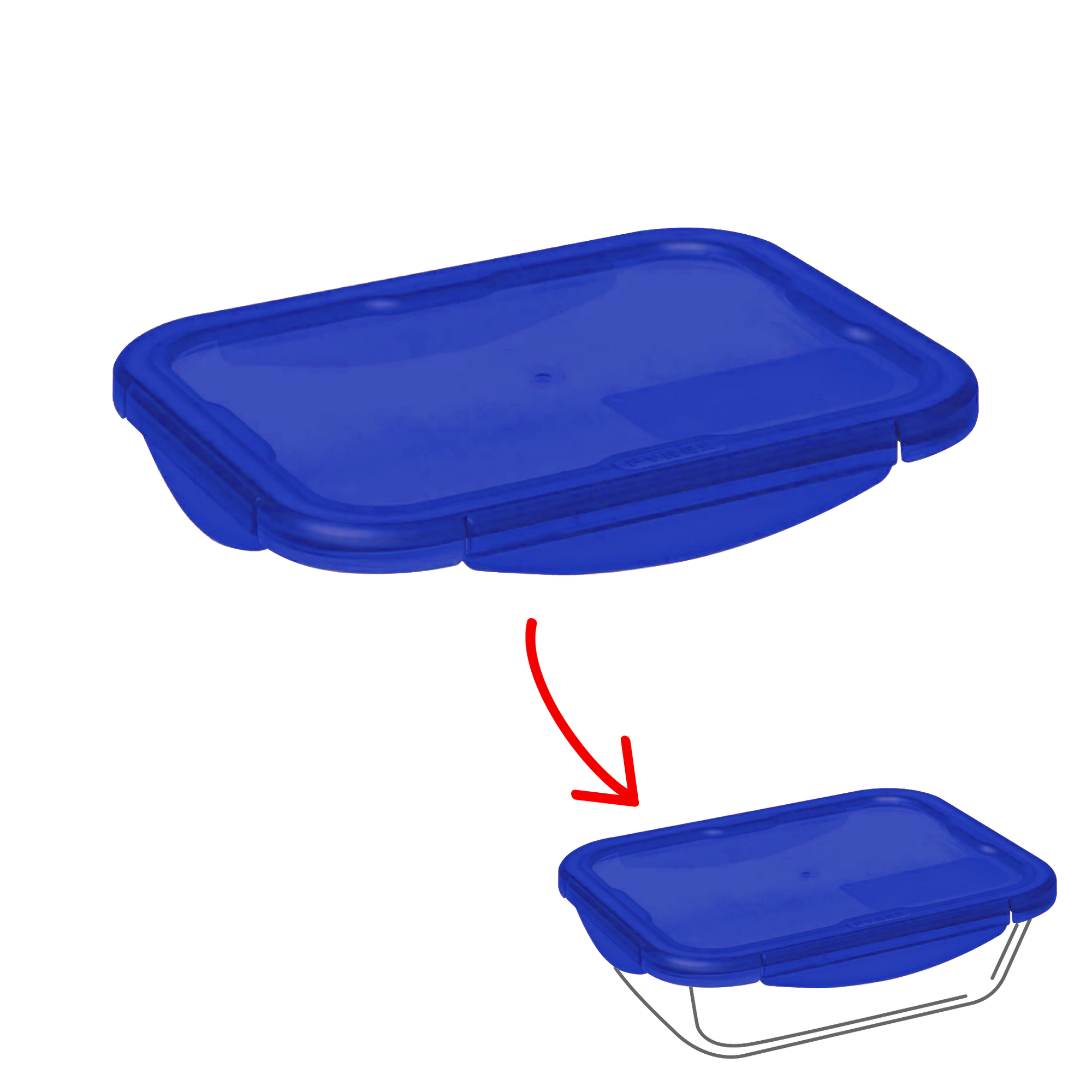 Cook&Go - Couvercle de rechange rectangulaire