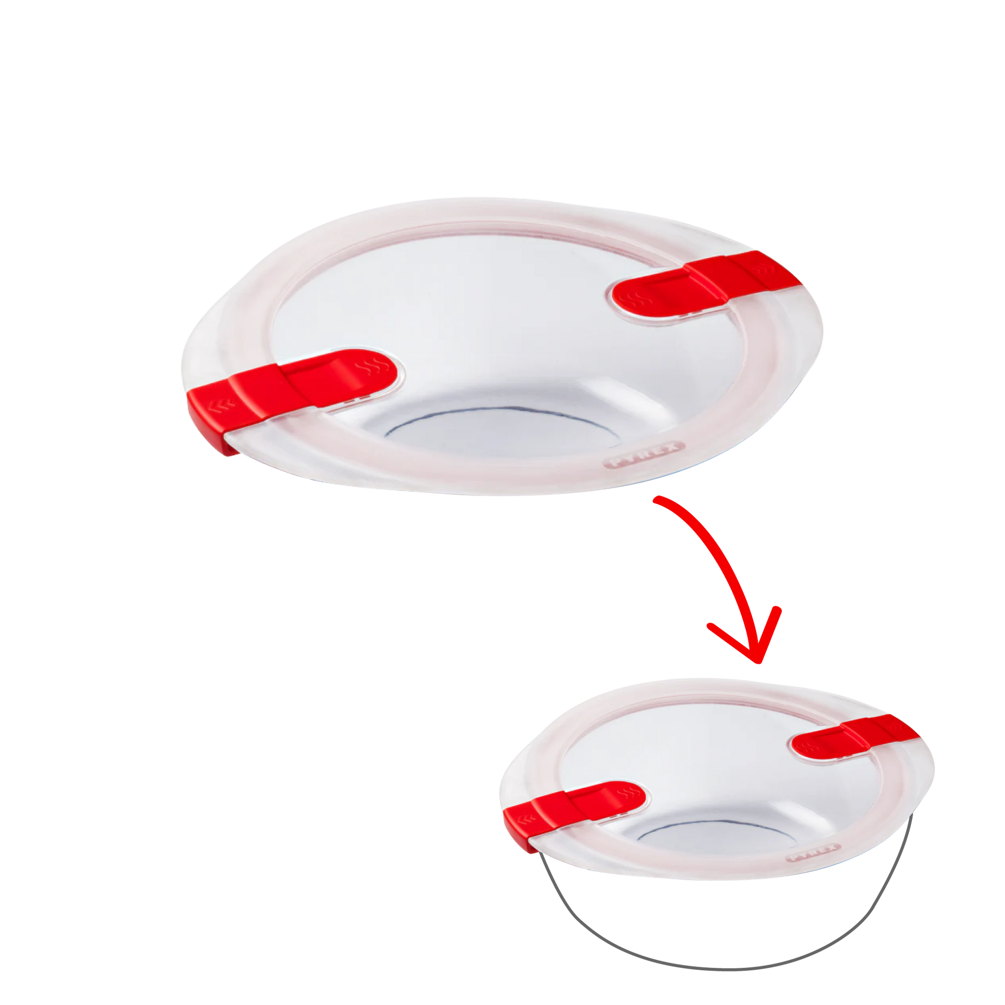 Cook&Heat - Couvercle de rechange rond avec valves vapeur