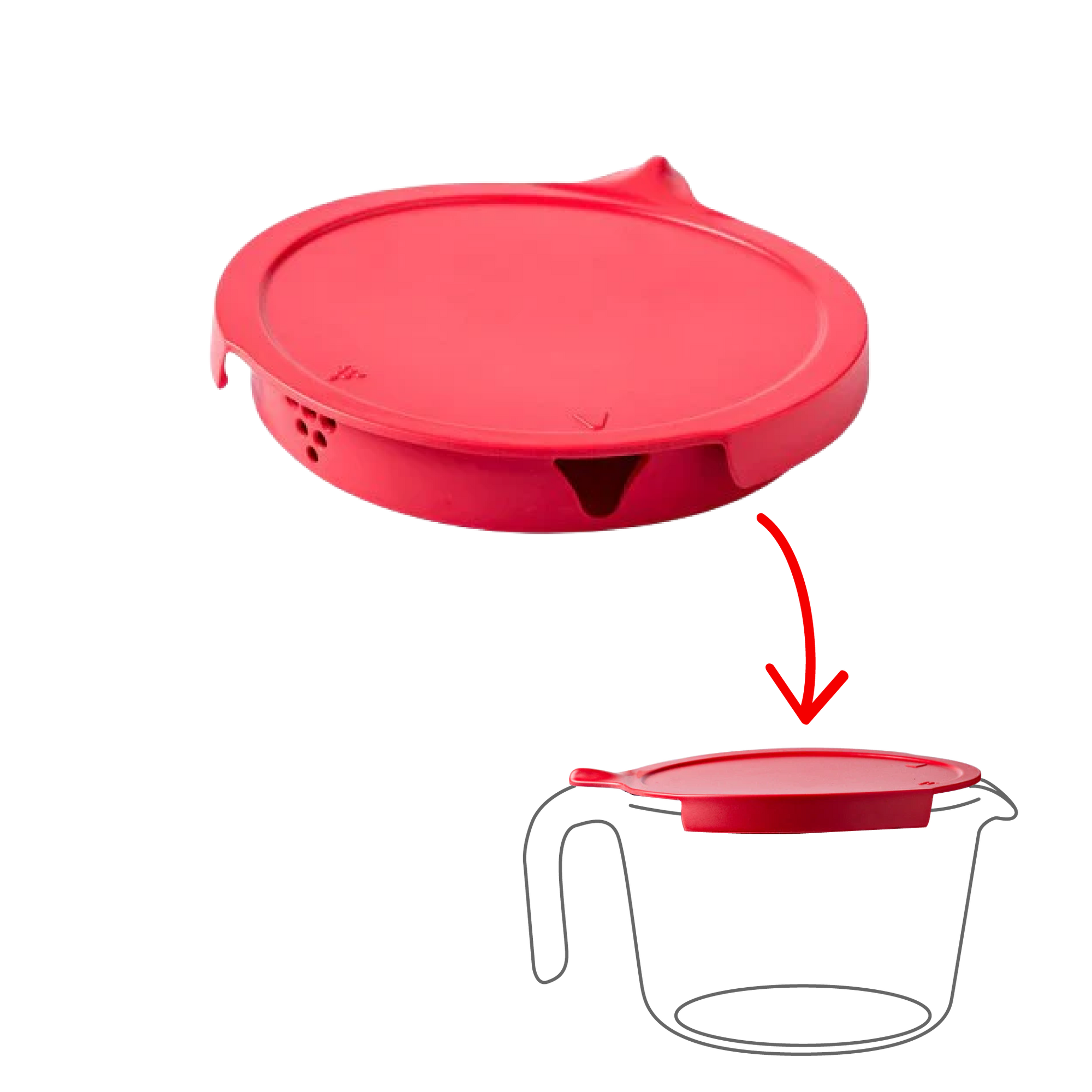 Broc mesureur 1L - Couvercle de rechange rouge