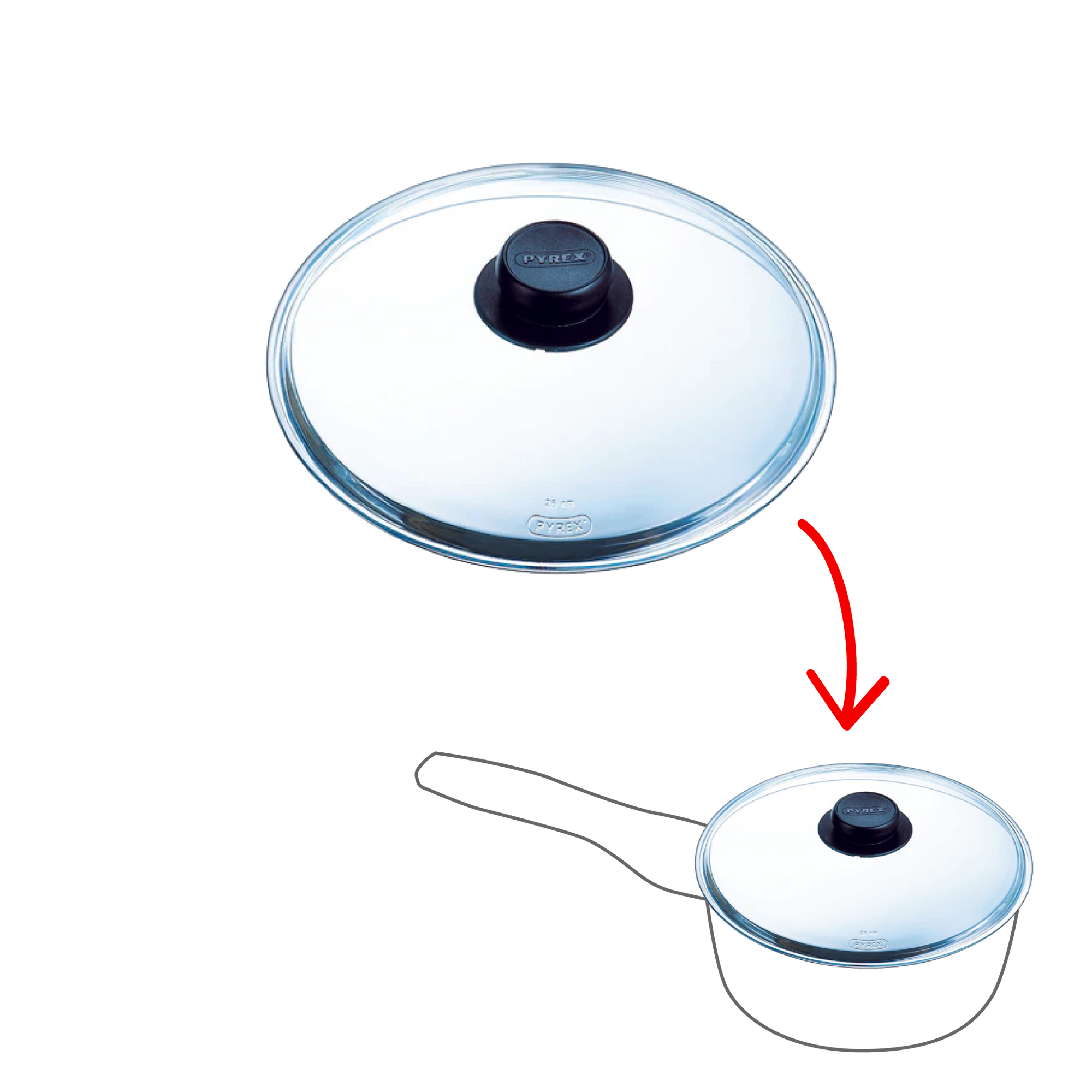 Couvercle en verre non compatible micro-ondes - Classic