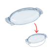 Couvercle rechange -  cocotte ovale en verre grand format