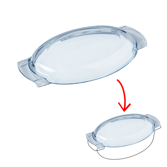 Couvercle rechange -  cocotte ovale en verre grand format