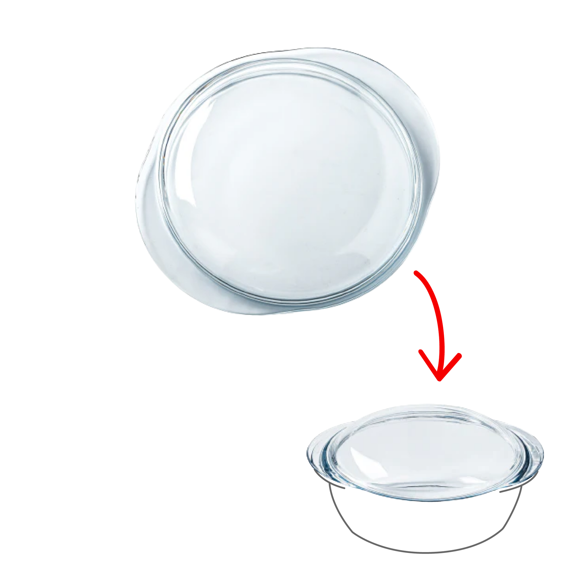 Couvercle de rechange Cocotte Ronde en verre