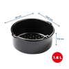 Plat air fryer rond en métal avec poignée