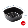 Plat air fryer carré en métal avec poignée