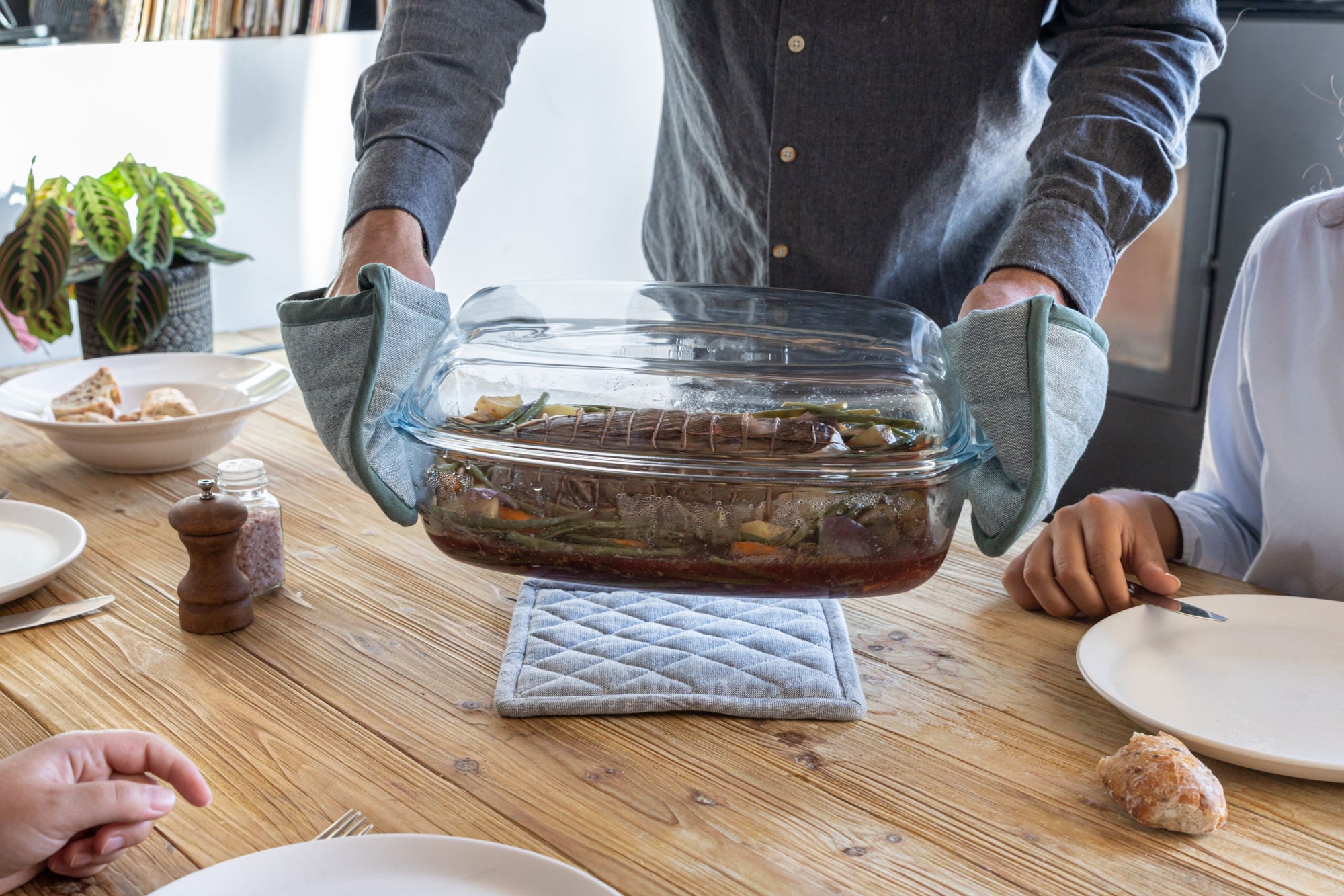 Cocotte rectangulaire en verre grand format - Gamme SlowCook
