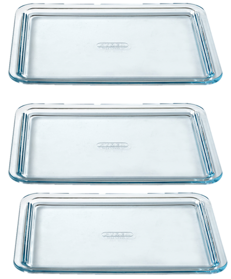 Mini plaque de cuisson multi-usages en verre 24 x 19 cm - unité et lot