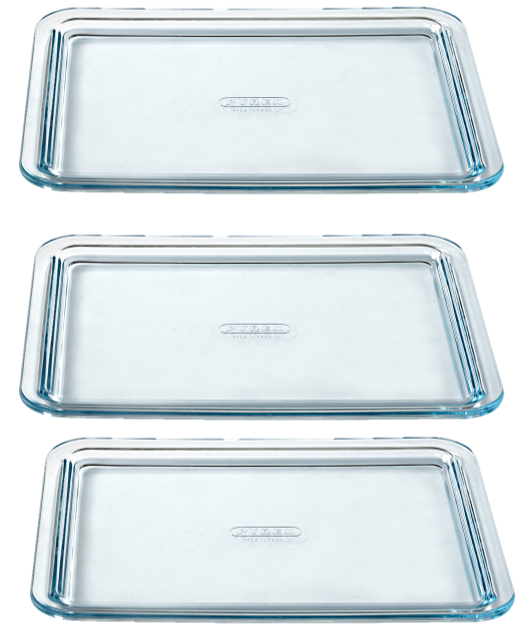 Mini plaque de cuisson multi-usages en verre 24 x 19 cm - unité et lot