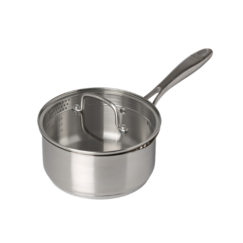 Casserole en inox avec couvercle poignée fixe - Infinity