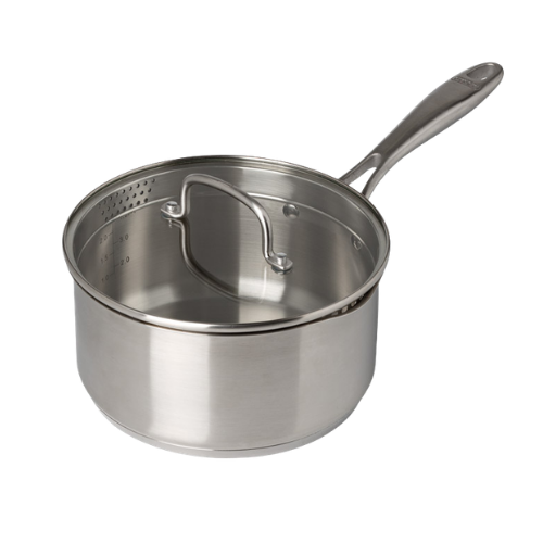 Casserole en inox avec couvercle poignée fixe - Infinity
