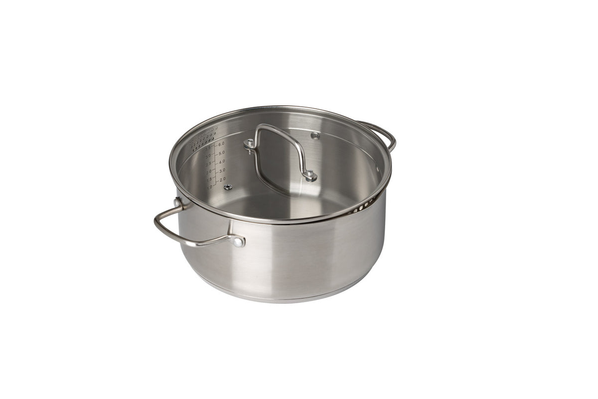 Faitout en inox avec couvercle poignée fixe - Infinity | Pyrex® Webshop FR