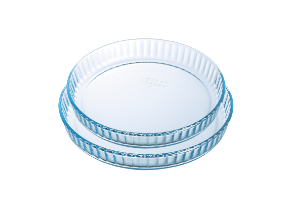 Plat Buche IBILI 480528 Moule à Tarte Dentelé, Verre, Transparent Plat Buche IBILI 480528 Moule à Tarte Dentelé, Verre, Transparent