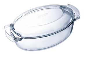 Cocotte ovale en verre grand format