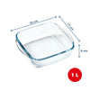 Plat en verre carré - Compatible "air fryer" (friteuse à air chaud)