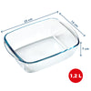 Plat en verre rectangulaire - Compatible "air fryer" (friteuse à air chaud)
