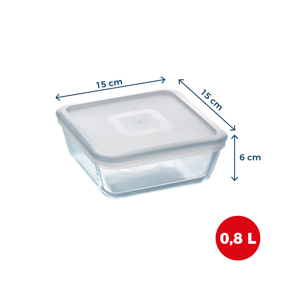 Cook & Freeze - Plat carré avec couvercle spécial congélation compatible "air fryer" (friteuse à air chaud)
