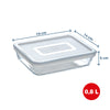 Cook & Freeze - Plat rectangulaire en verre avec couvercle spécial congélation compatible "air fryer" (friteuse à air chaud)